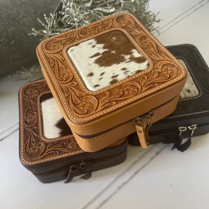 JESSAMINE Cowhide & Leather Jewellery Boxes | Dusk on the Downs