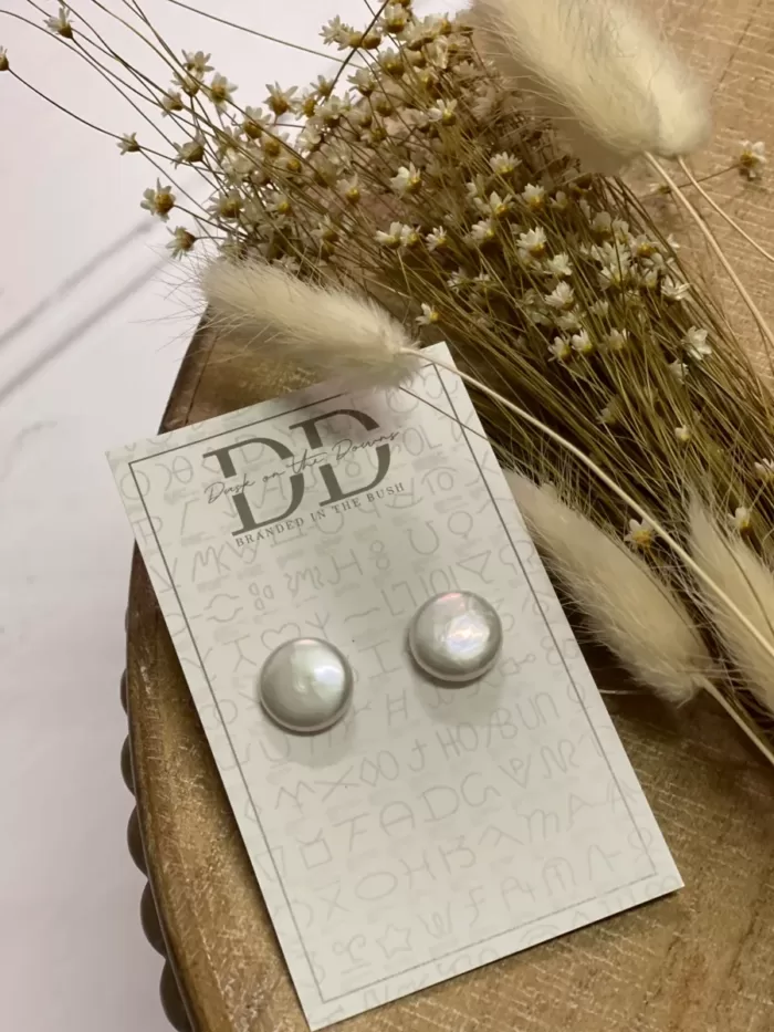 KAREN Pearl Stud Earrings | Dusk on the Downs