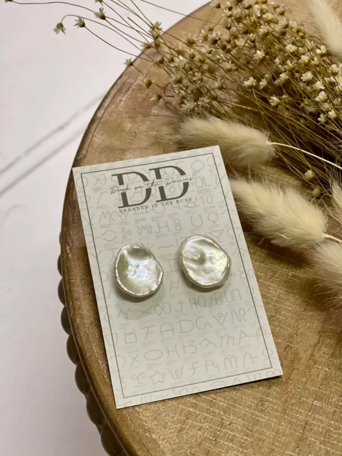 POPPY Pearl Stud Earrings | Dusk on the Downs